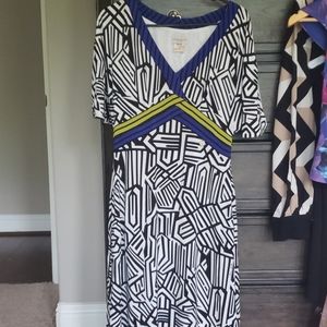 Karen Millen Cold Shoulder Geo Print Dress